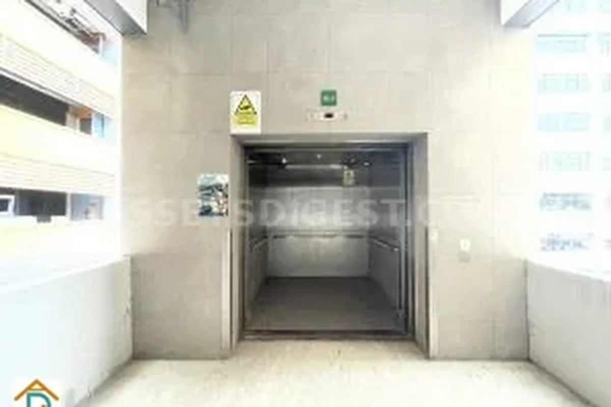 Cargo lift at an industrial building used for moving goods between floors