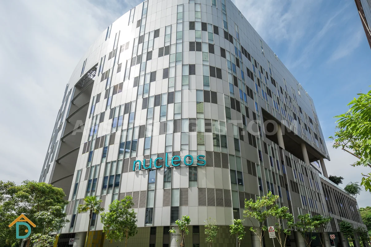 Nucleos building facade at Biopolis, Singapore